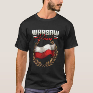 Warsaw Poland Travel Polish Flag Polska T-Shirt
