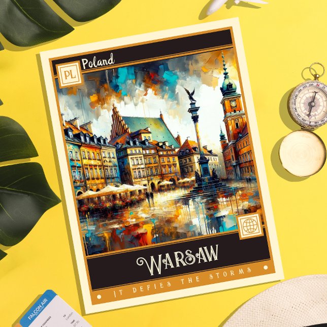 Warsaw, Poland | Vintage Painting Postcard (Creator Uploaded)