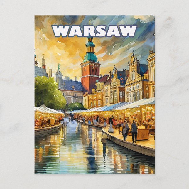 Warsaw, the vibrant heart of Poland Postcard (Front)