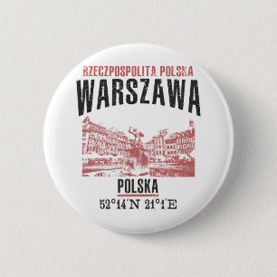 Warszawa 6 Cm Round Badge