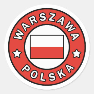 Warszawa Polska Classic Round Sticker