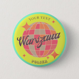 Warszawa Warsaw polska Poland decoration  6 Cm Round Badge