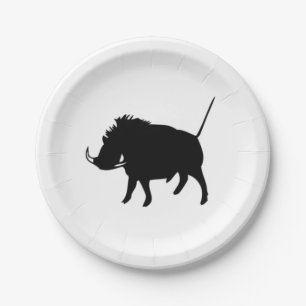 Wart Hog  Paper Plate