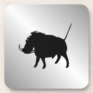 Wart Hog Silver Coaster