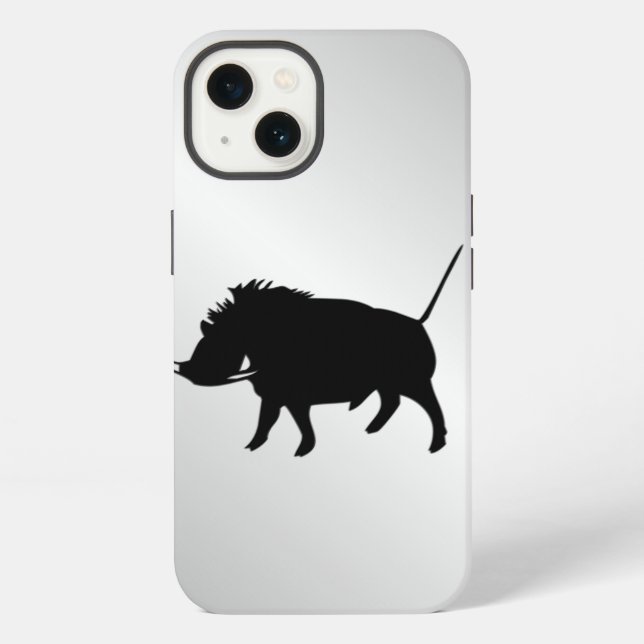 Wart Hog Silver iPhone Case (Back)