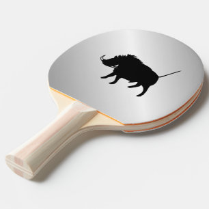 Wart Hog Silver Ping Pong Paddle