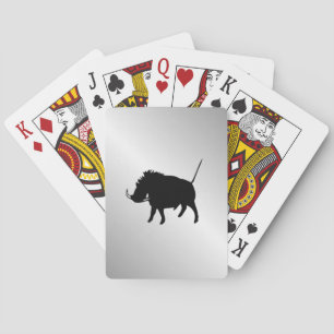 Wart Hog Silver Playing Cards