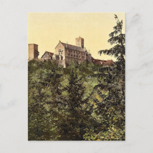 Wartburg, from Eisenach Castle, Thuringia, Germany Postcard