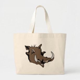 Warthog Head Large Tote Bag