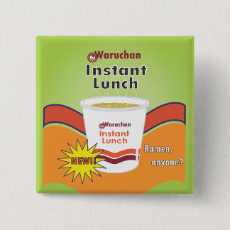 Waruchan - Ramen 15 Cm Square Badge
