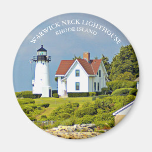 Warwick Neck Lighthouse, Rhode Island Round Magnet