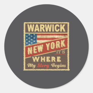 Warwick Ny Its Where My Story Begins  Classic Round Sticker