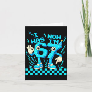 Was 6 7 67 seven year old birthday girls boys card