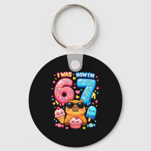 Was 6 7 birthday 67 meme capybara ice cream kawaii key ring