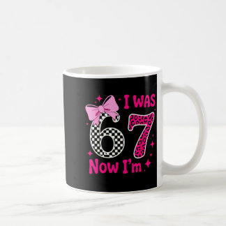 Was 6 7 birthday 7 years old leopard coquette bow coffee mug