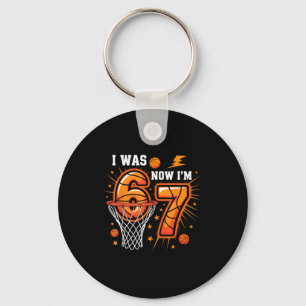Was 6 7 birthday boy basketball funny 6 7 meme kid key ring