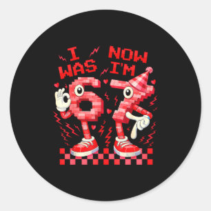 Was 6 7 funny 67 italian brainrot meme valentine classic round sticker