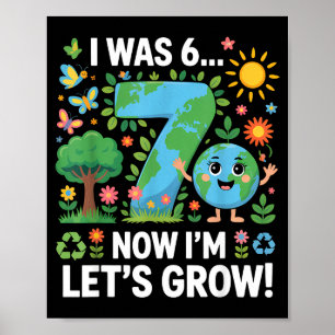 Was 6 7 kids 7th birthday boys girl earth day 2026 poster