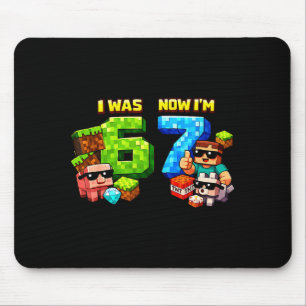 Was 6 7 pixel game art 67 meme kids birthday party mouse pad