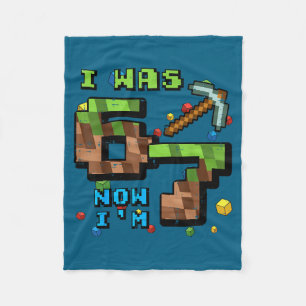 Was 6 7 pixel gamer 7th birthday 67 boys kids yout fleece blanket