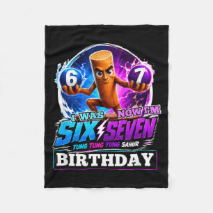 Was 6 7 Shirt Birthday 7 Years Was Six Seven Fleece Blanket