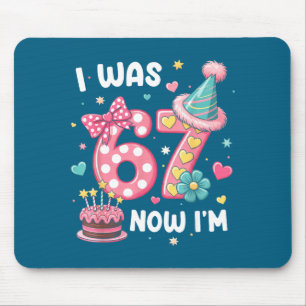 Was 7th Birthday Six Seven 6 Mouse Pad