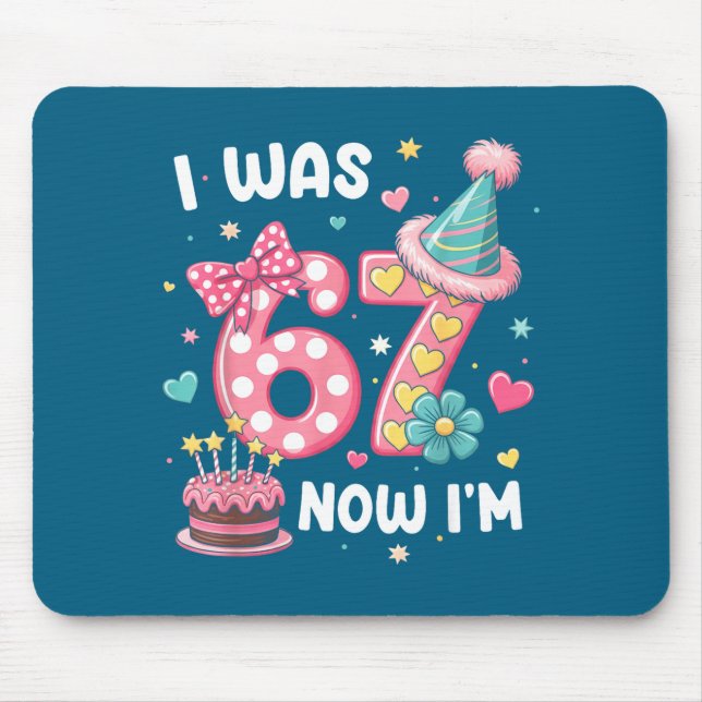 Was 7th Birthday Six Seven 6 Mouse Pad (Front)
