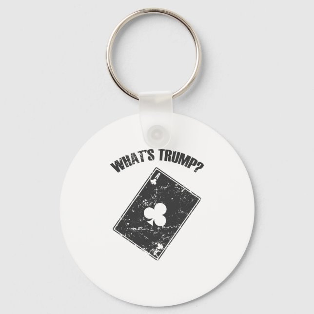 Was ist Trumpf? Euchre Kartenspiel Karten Key Ring (Front)