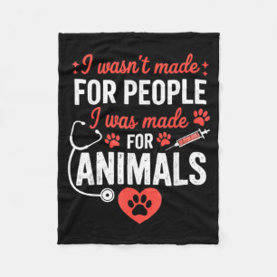 was Made Animals Vet istant Animal Veterinarian Fleece Blanket