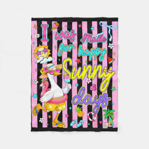 Was made for happy sunny days summer vibes women fleece blanket