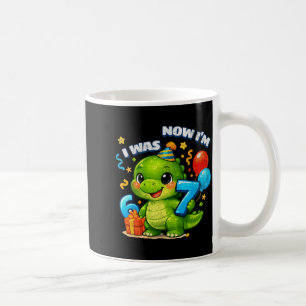 Was six seven dinosaur 67 meme 7th birthday boys coffee mug