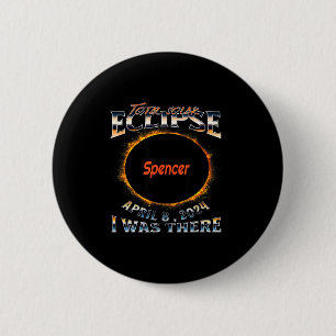 Was Solar Eclipse Spencer Indiana There 6 Cm Round Badge