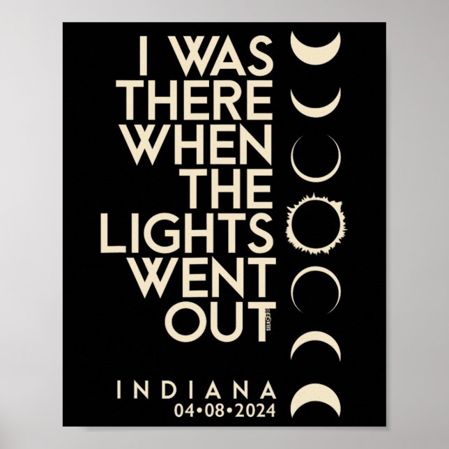 Was There In Indiana Total Solar Eclipse 2024  Poster (Front)