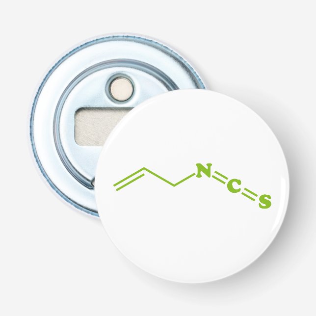 Wasabi Allyl Isothiocyanate Molecular Formula Bottle Opener (Front)