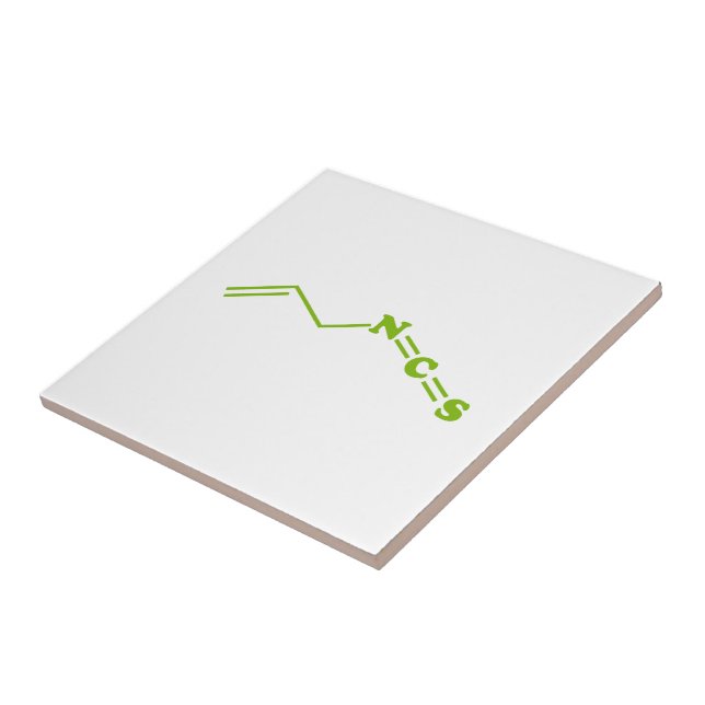Wasabi Allyl Isothiocyanate Molecular Formula Tile (Side)