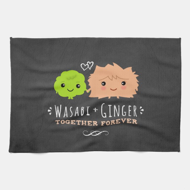 Wasabi and Ginger Together Forever Tea Towel (Horizontal)