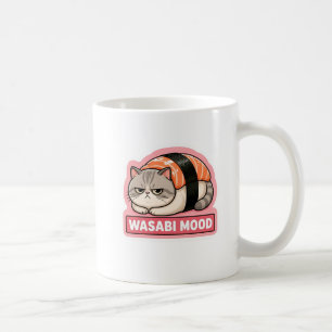 Wasabi Mood Funny Grumpy Cat Sushi Meme Coffee Mug