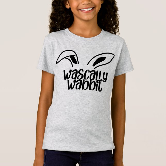 Wascally Wabbit Fun Easter Rabbit  Tshirt (Front)