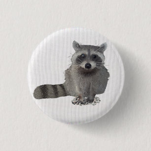 Waschbär 3 cm round badge