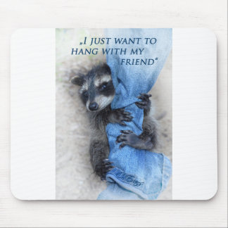 Waschbär - Abhängen Mouse Pad