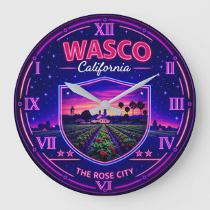 Wasco California Agricultural Fields Large Clock