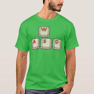 WASD Gaming Movement Keys Retro Computer Video Gam T-Shirt