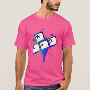 WASD Keyboard Keys PC Gaming Game Lover Gift funny T-Shirt