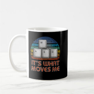 WASD PC Gamer Gifts Video Gaming Boys Men Vintage Coffee Mug