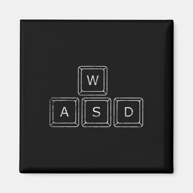Wasd Pc Gamer Keys Computer Gaming Gift  Magnet (Front)