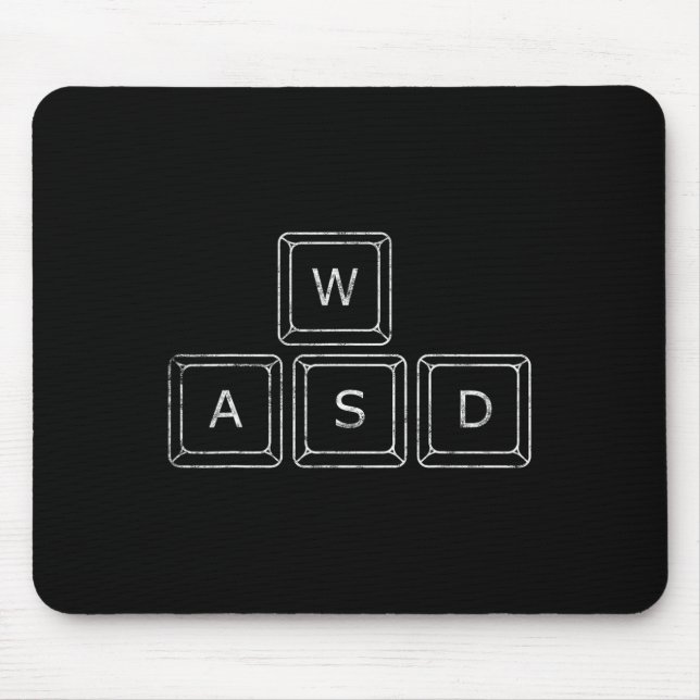 Wasd Pc Gamer Keys Computer Gaming Gift  Mouse Pad (Front)
