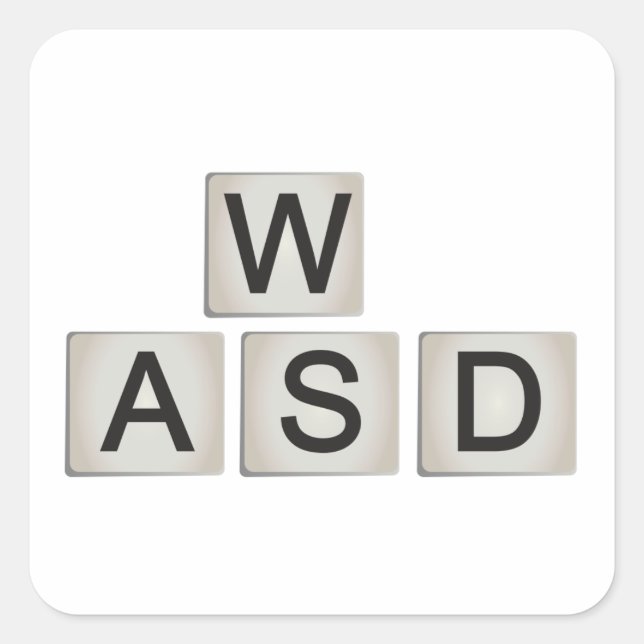 WASD Sticker - Retro keyboard (Front)