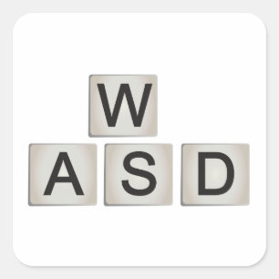 WASD Sticker - Retro keyboard