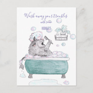 Wash Away Your Troubles / Funny Monster Postcard