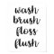 Wash Brush Floss Flush Poster